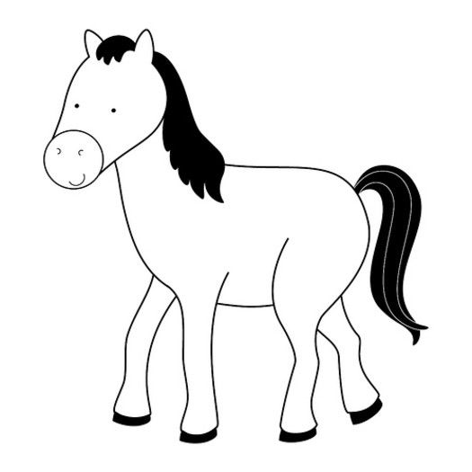 coloriage cheval magnifique