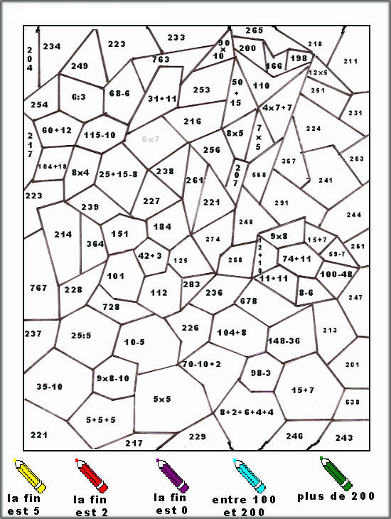 coloriage magique ce1 calcul - Coloriage Magique CE1 Jedessine 