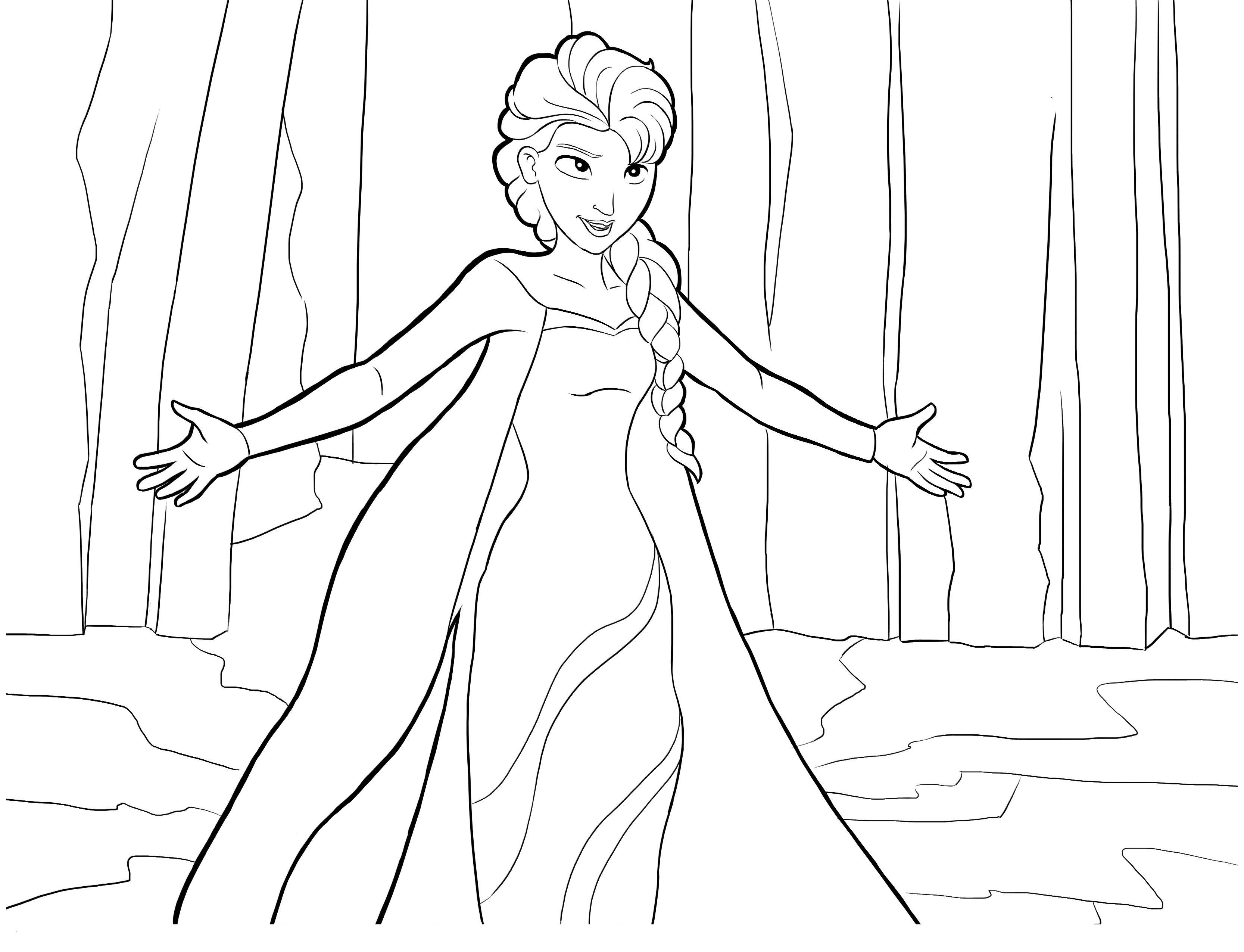 coloriage reine des neiges