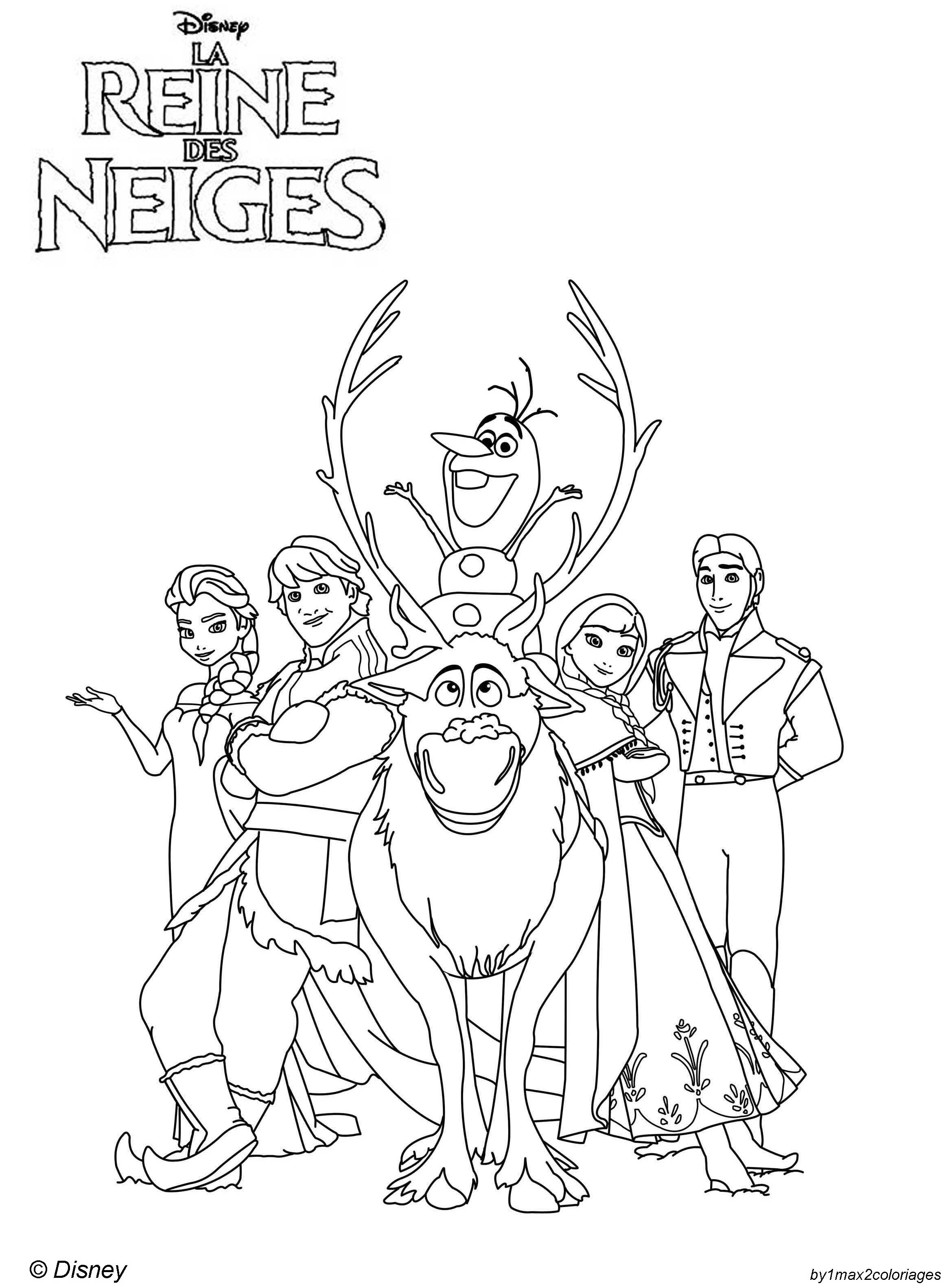 coloriage reine des neiges