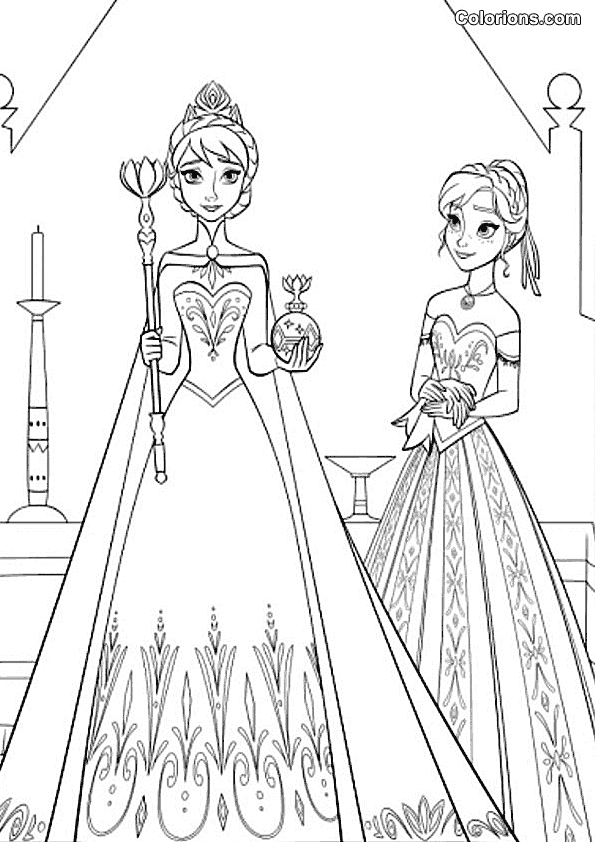 coloriage reine des neiges