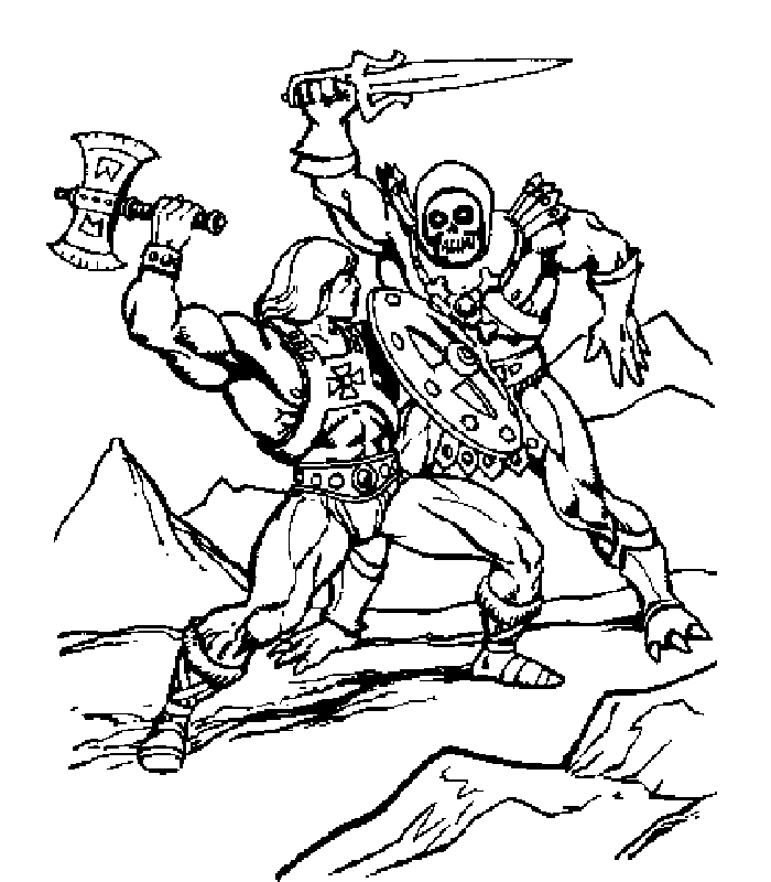 coloriage à dessiner combat chevalier