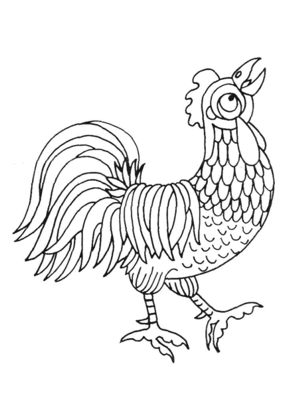 coloriage coq de combat