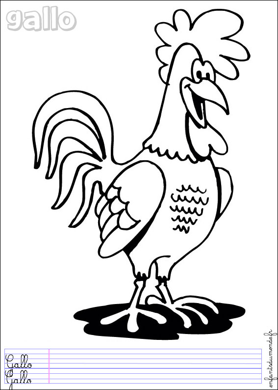 coloriage coq portugais