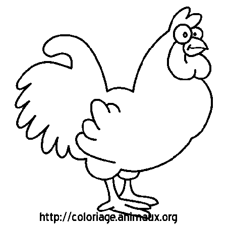 dessin coloriage coq