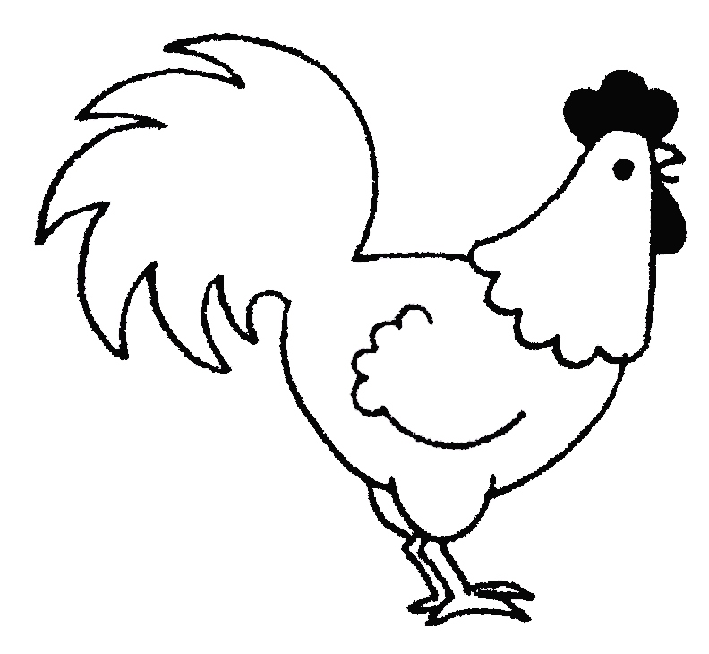 coloriage à dessiner coq et poule