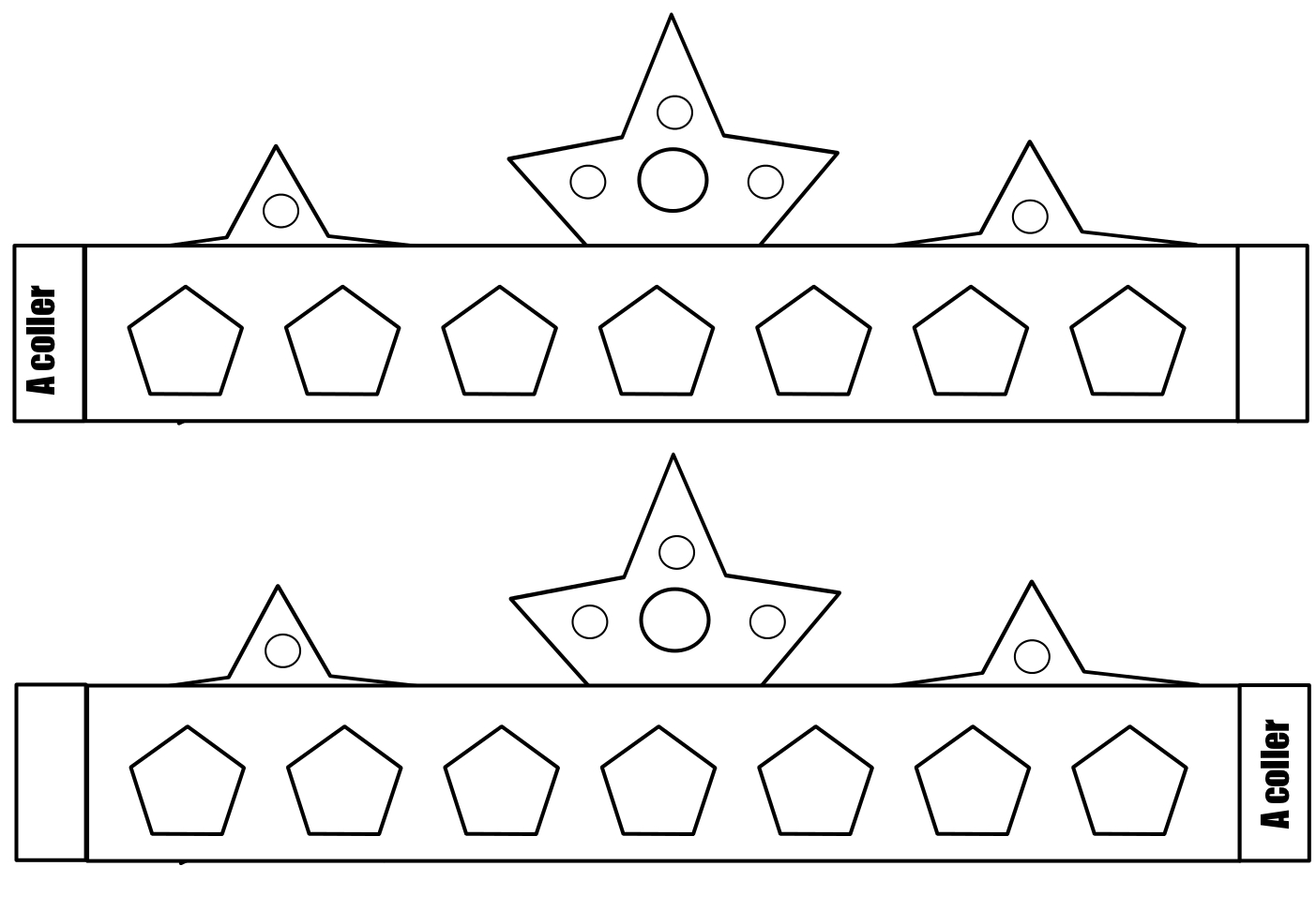 Coloriage dessiner gratuit imprimer couronne des rois Gabarit couronne des rois