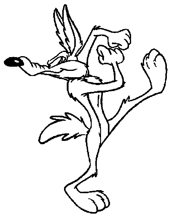 dessin à colorier bip bip coyote imprimer