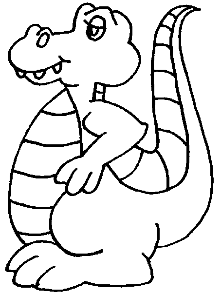 coloriage à dessiner de crocodile à imprimer