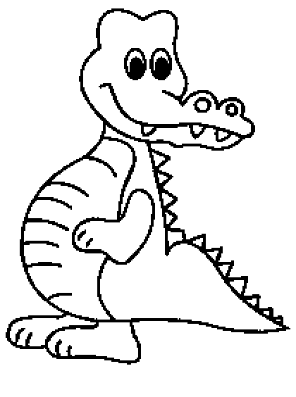 dessin à colorier crocodile de peter pan