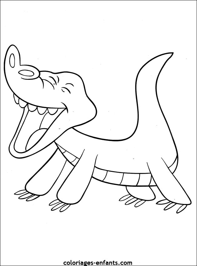 coloriage tete crocodile