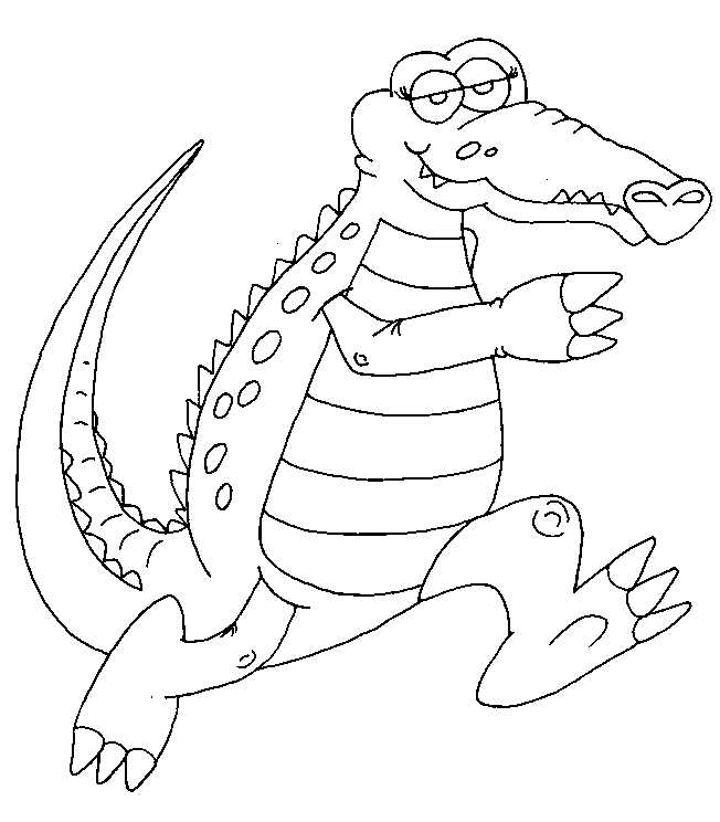 dessin à colorier à imprimer crocodile