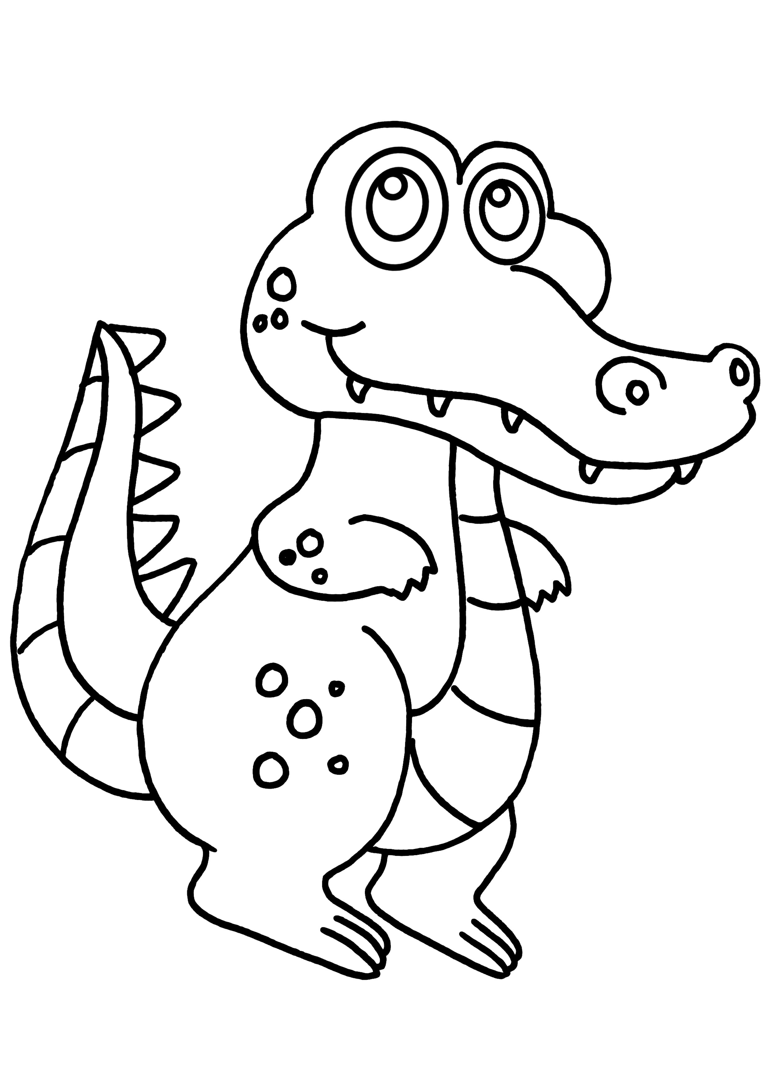 coloriage un crocodile