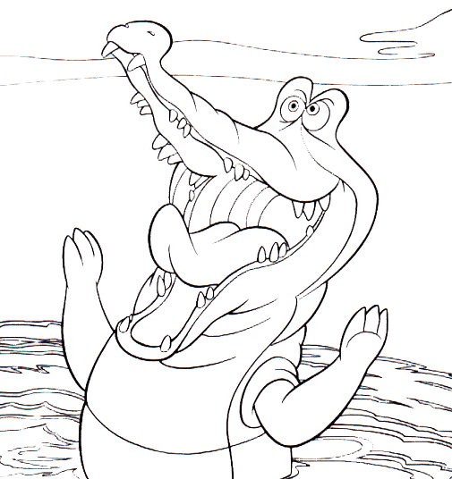 dessin à colorier de crocodile en ligne