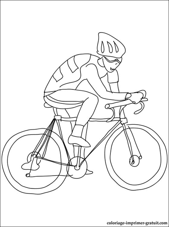 coloriage de cyclisme a imprimer