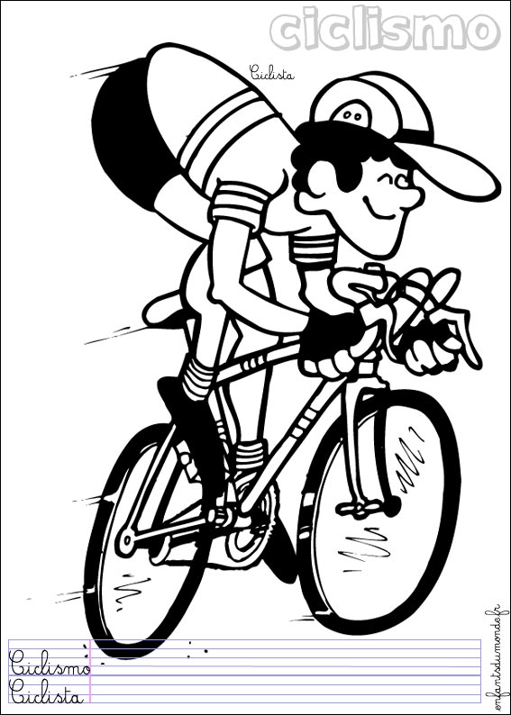 dessin  colorier maillot cyclisme