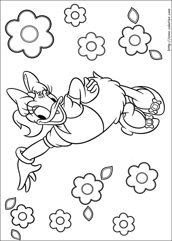 dessin � colorier mickey daisy