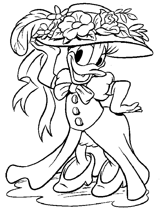 Coloriage Daisy à colorier - Dessin à imprimer dessin à colorier daisy et donald
