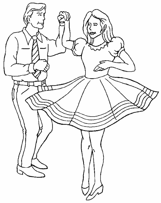 coloriage de danse