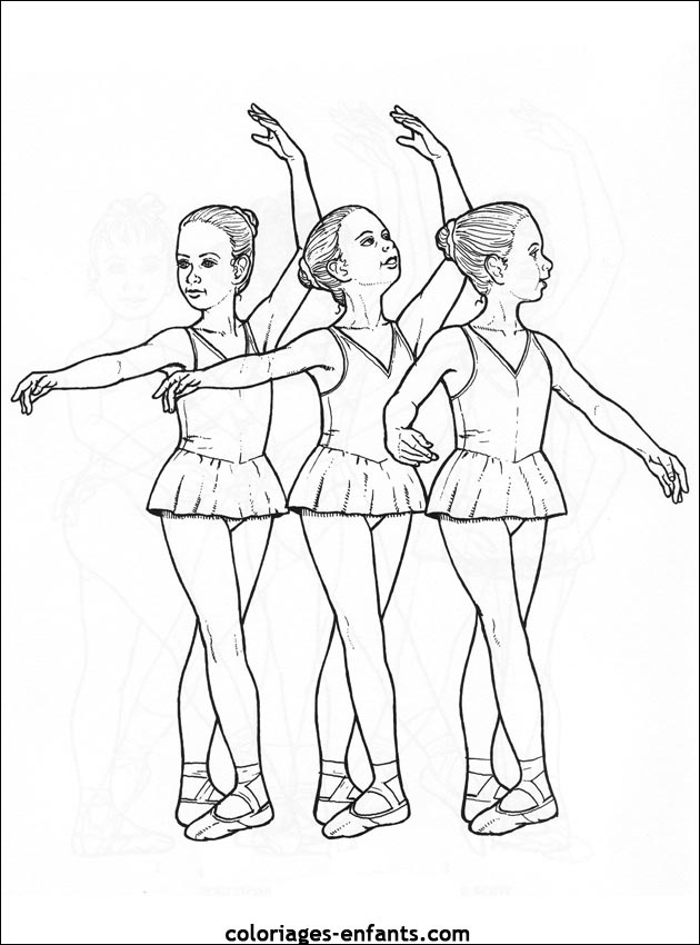 coloriage danseuse russe