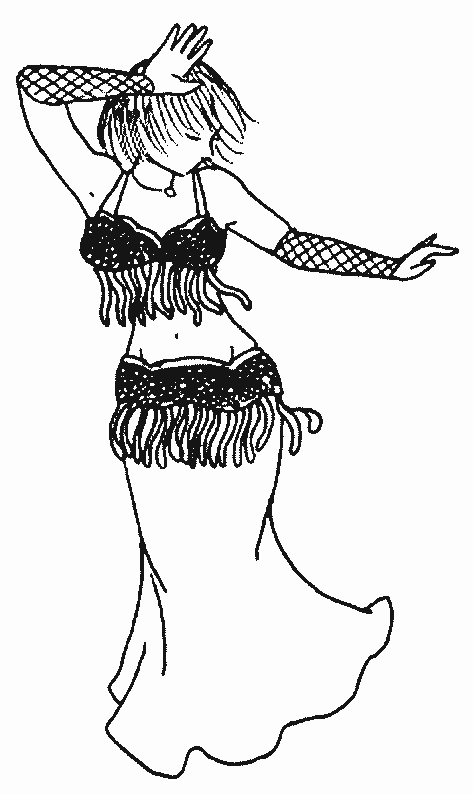 coloriage fille danse