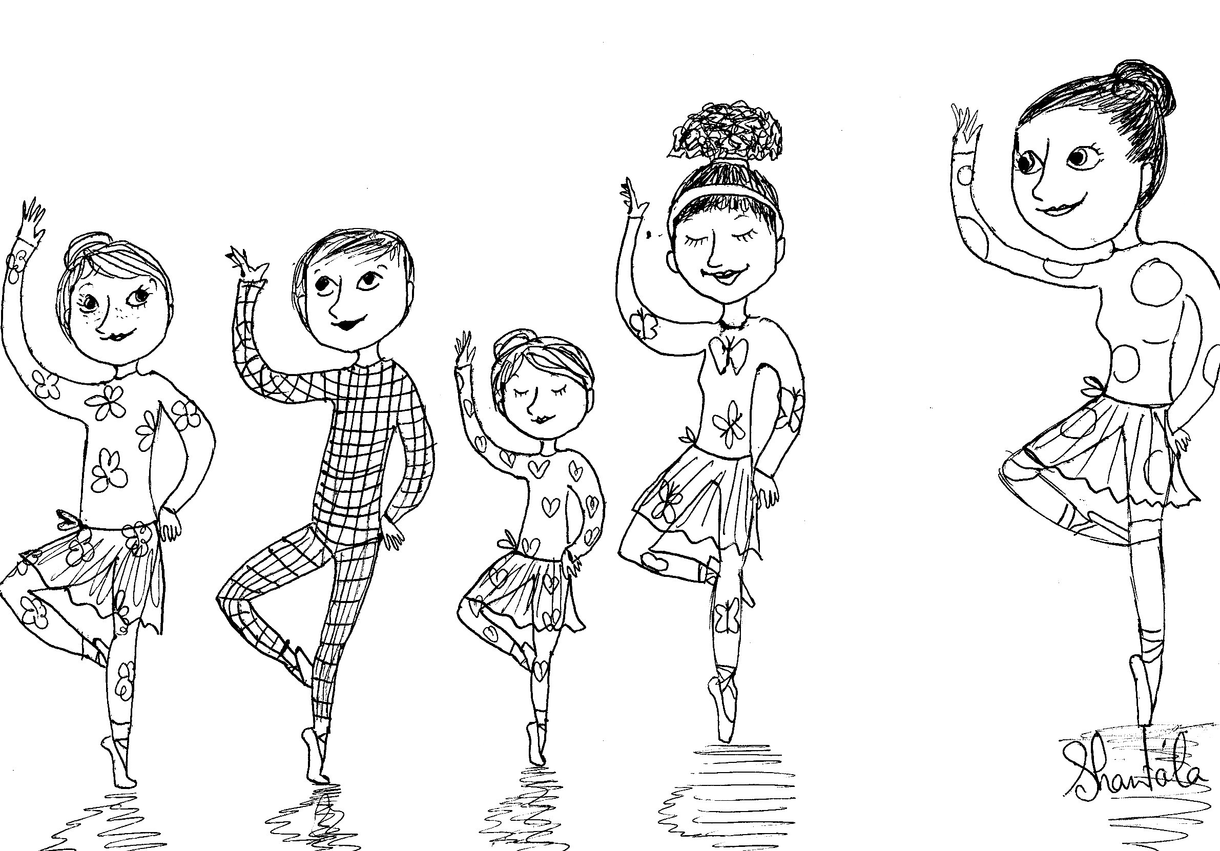 coloriage danse avec stars