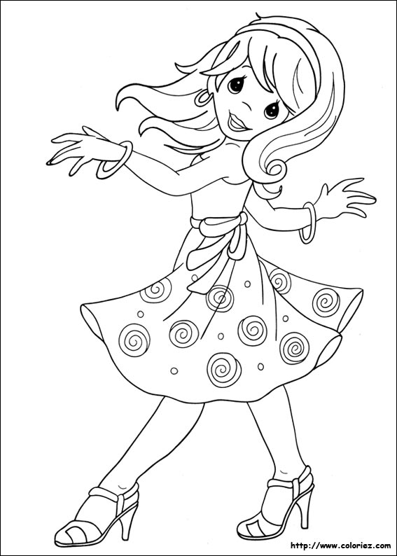 coloriage princesse danseuse étoile