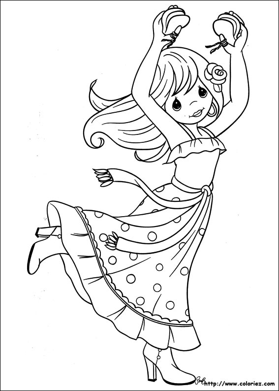 coloriage danseuse espagnole