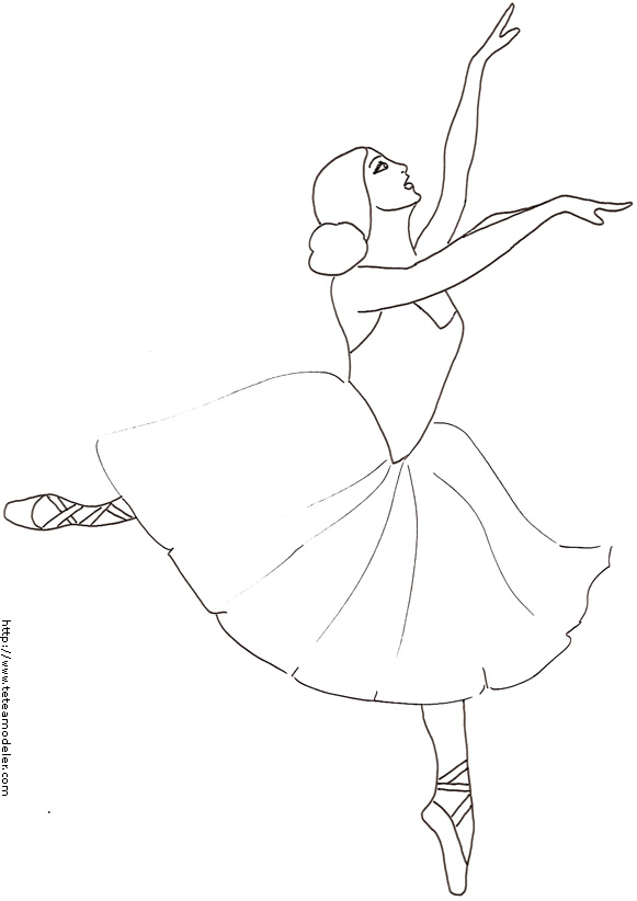 coloriage danse classique imprimer gratuit