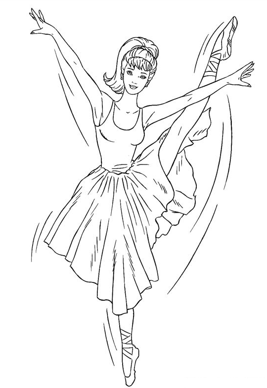 coloriage  dessiner danseuse toile