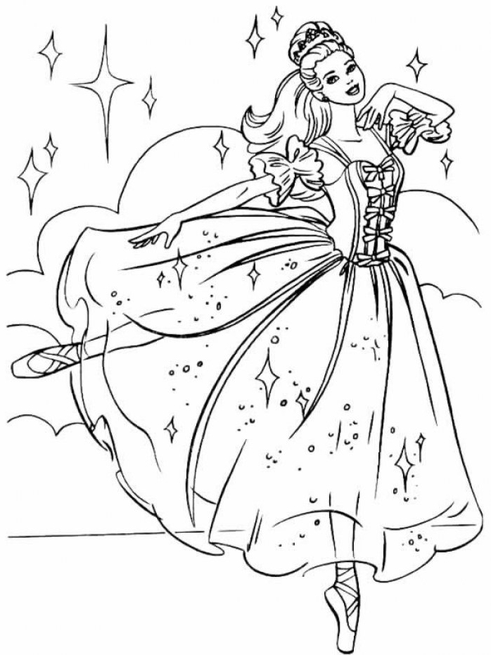 coloriage barbie danseuse imprimer