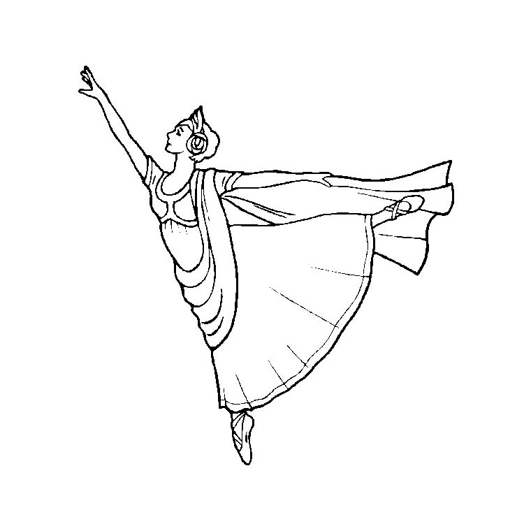 dessin danseuse flamenco a imprimer