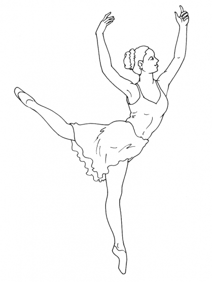 coloriage danse classique imprimer gratuit