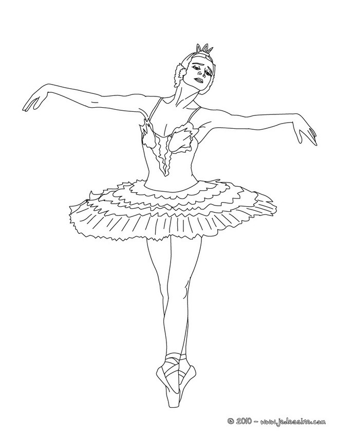 coloriage à dessiner danseuse moderne jazz