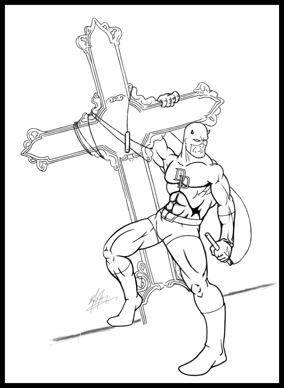 coloriage gratuit daredevil