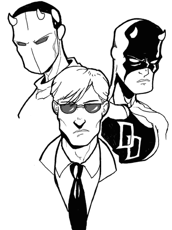 coloriage daredevil imprimer