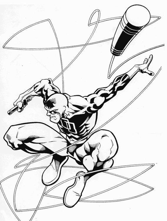 Coloriage Daredevil à colorier - Dessin à imprimer dessin à colorier daredevil imprimer
