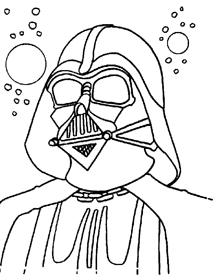 coloriage  dessiner de dark vador a imprimer