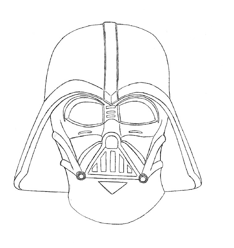 coloriage  dessiner dark vador imprimer gratuit