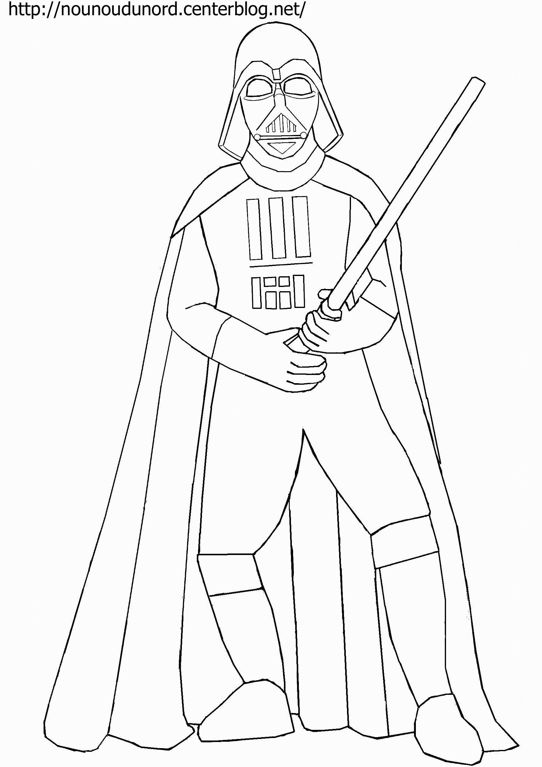 coloriage dark vador gratuit