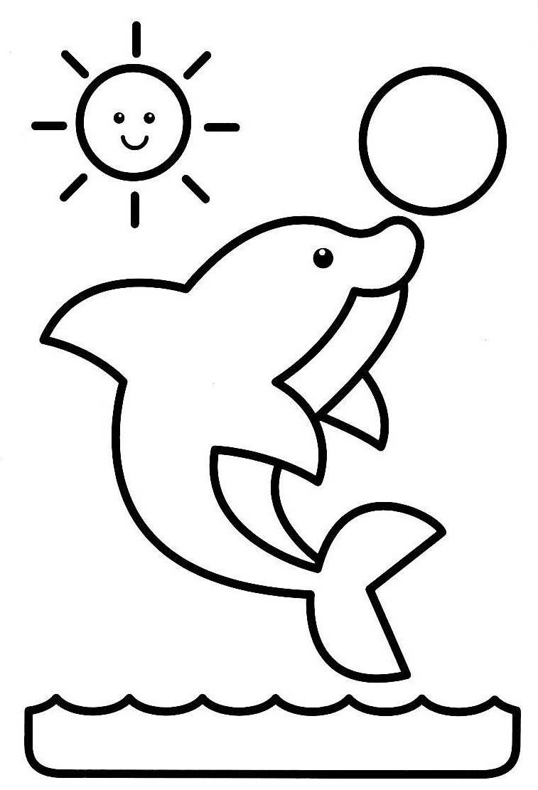 coloriage dauphin en ligne gratuit