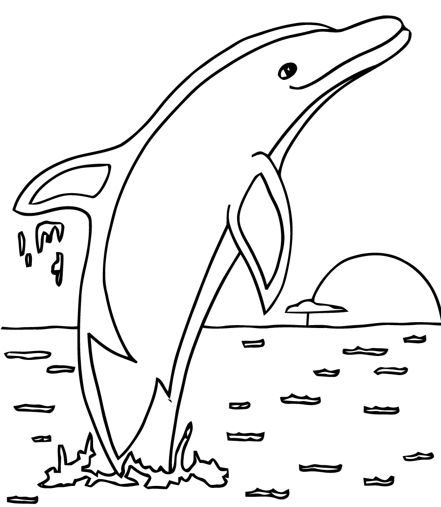 dessin de dauphin amoureux a imprimer