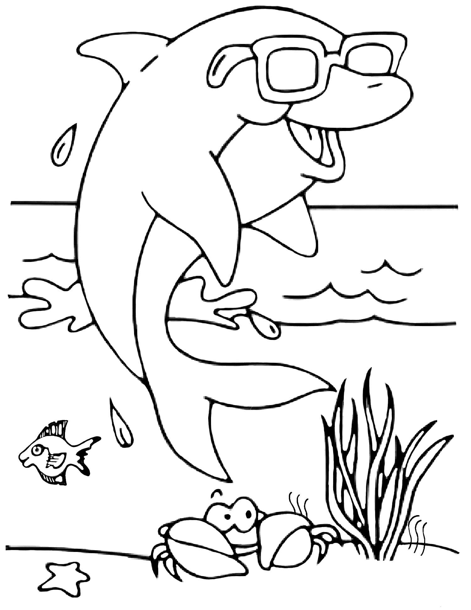 coloriage ƒ dessiner dauphin tfou