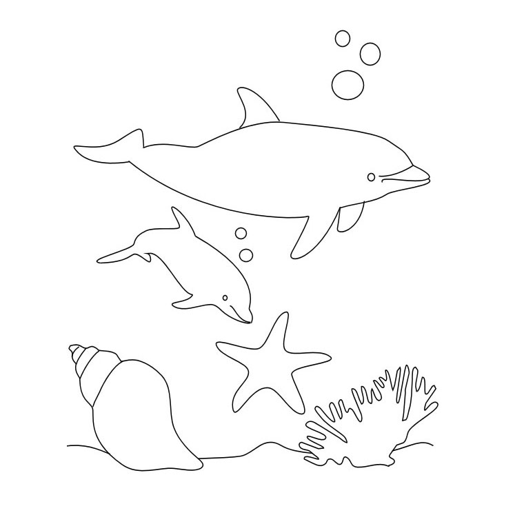 coloriage à dessiner à imprimer mandala dauphin