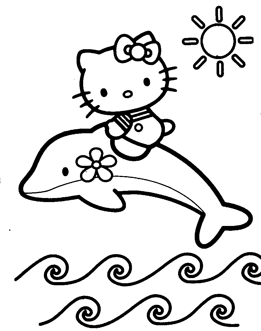 dessin à colorier le dauphin