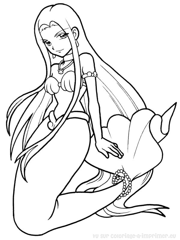 coloriage de ariel la petite sirene a imprimer