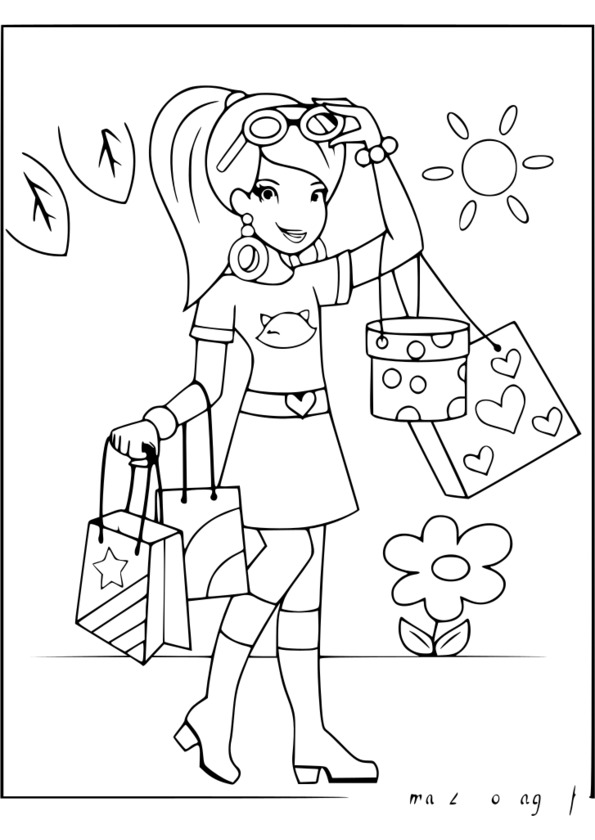 coloriage de fille