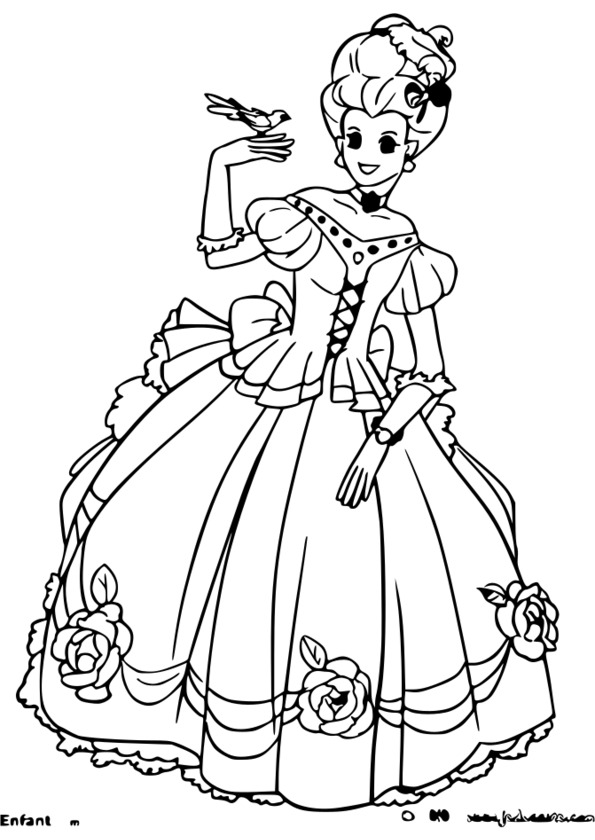 coloriage fille de 6 ans