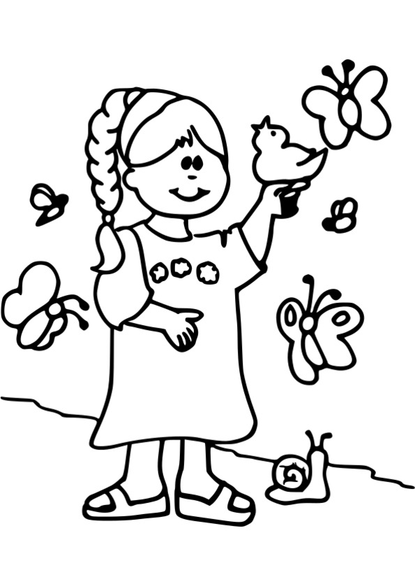 coloriage a colorier de fille gratuit