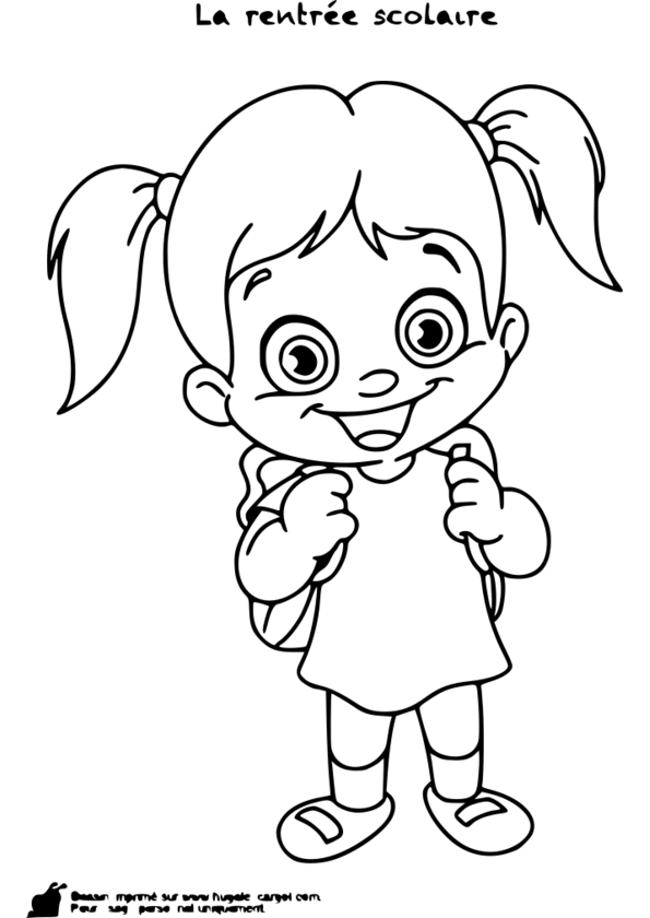 coloriage de fille a colorier